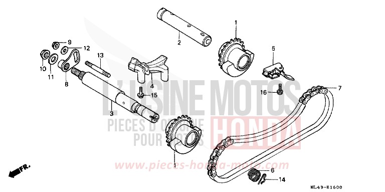 AUSGLEICHER von CB1300 Super Bold'or ABS MONZA RED (R110) von 1988